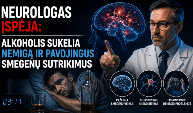neurologas ispeja bandymas malsinti stresa alkoholiu sukelia nemiga ir pavojingus smegenu veiklos sutrikimus