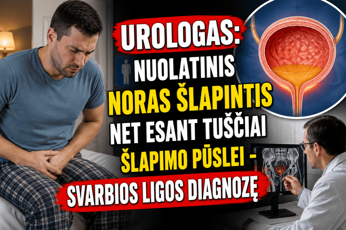 urologas nuolatinis noras slapintis net esant tusciai slapimo puslei svarbios ligos diagnoze