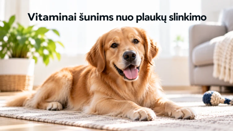 Vitaminai šunims nuo plaukų slinkimo